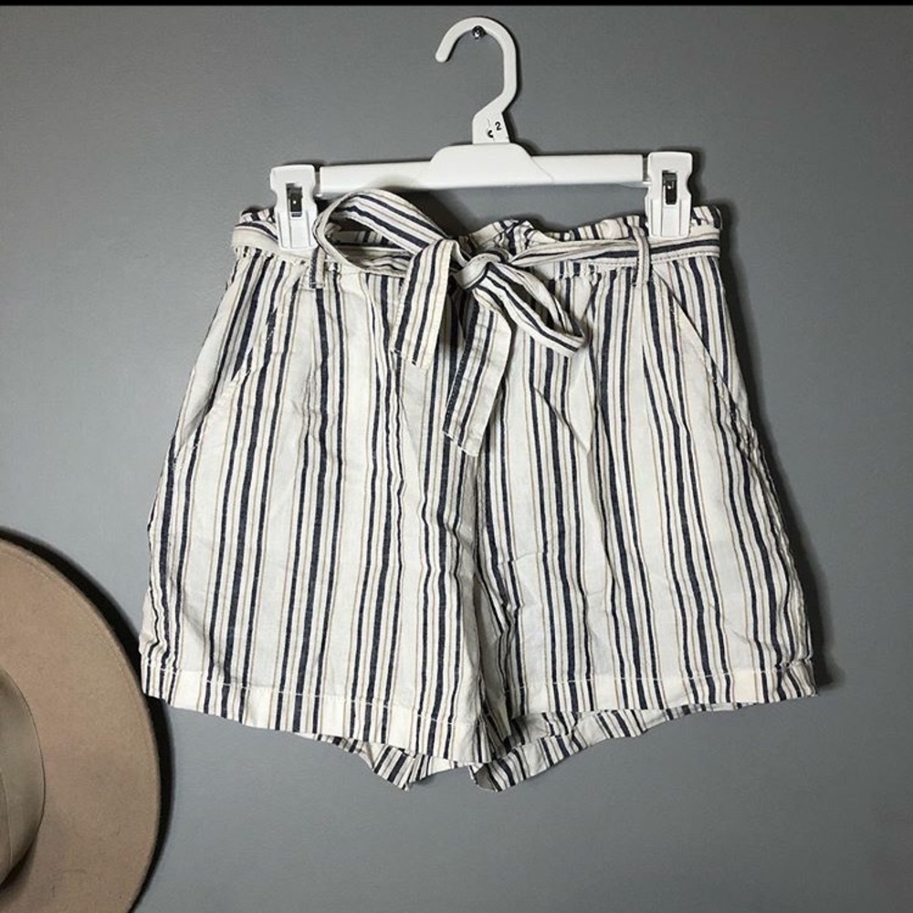 Striped Linen Shorts